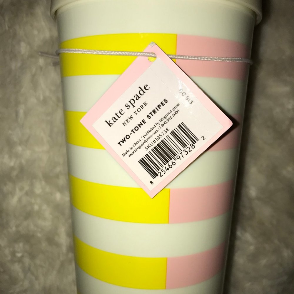 Kate Spade Two-Toned Stripes Thermal Mug with Lid - Picture 3 of 6